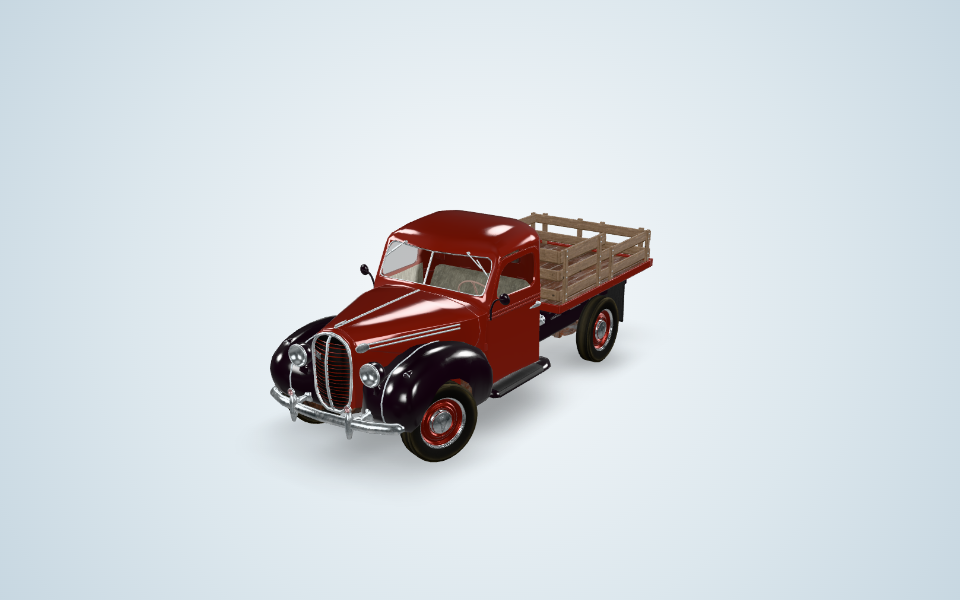 Standardized three-quarter view of 1938 Ford Truck