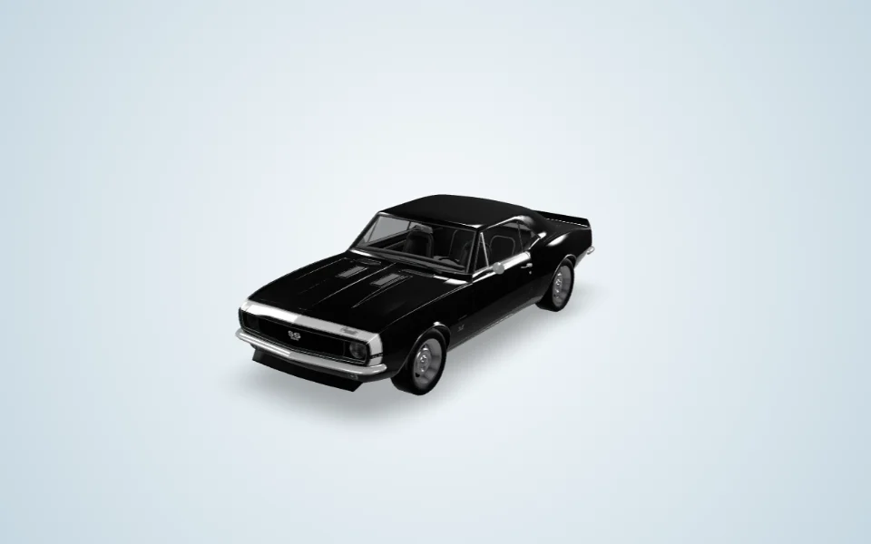 Standardized three-quarter view of 1967 Chevrolet Camaro SS