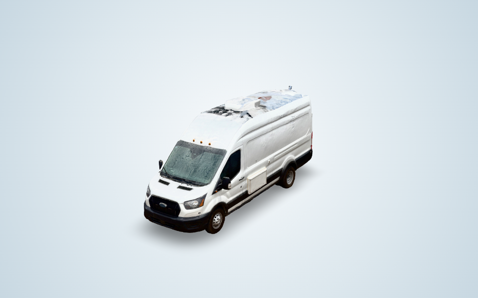 Standardized three-quarter view of 2025 Ford Transit