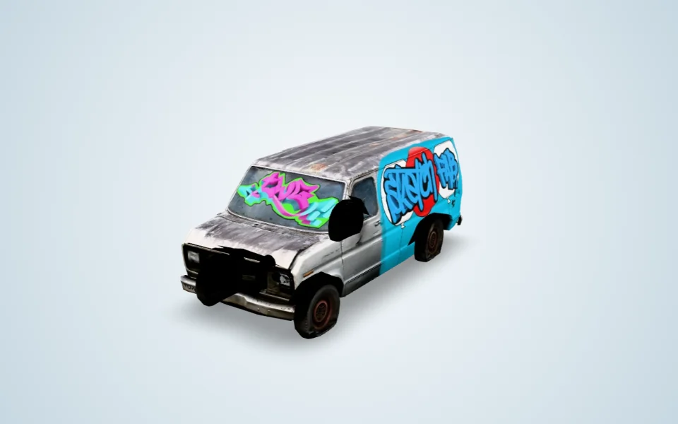 Standardized three-quarter view of 1990 Ford Van