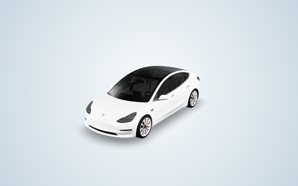 Standardized three-quarter view of 2018 Tesla 3